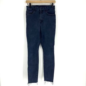 Mother Jeans Size 26 Womens Blue Looker Ankle Fray High Waisted Stretch Denim
